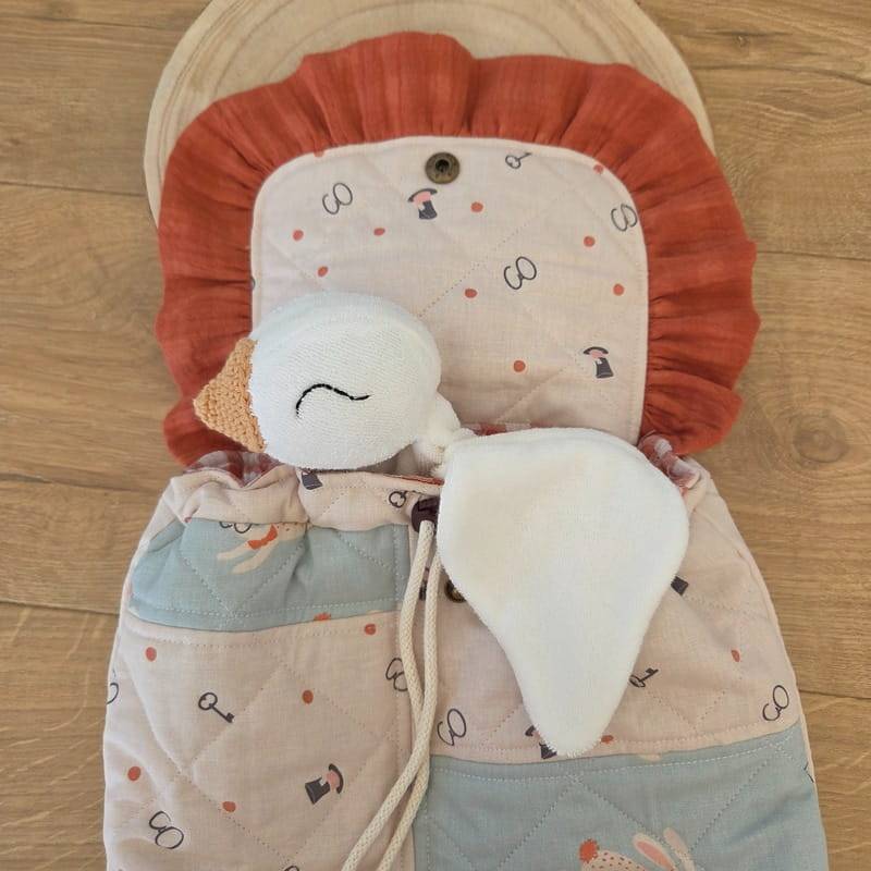 Sac à dos lapin Vichy - image 2
